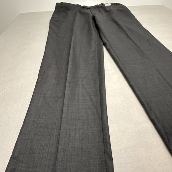 Peter Millar 100% Wool Dress Pants SB Flynn 50R 44W Flat Front Gray NWT $845.00 - Picture 3 of 8